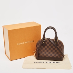 Pre Owned Louis Vuitton Damier Ebene Canvas Alma BB Bag