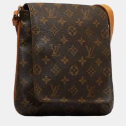 Brown Louis Vuitton Monogram Musette Tango Short Strap Shoulder