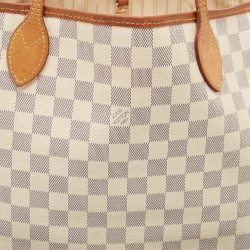 Louis Vuitton Damier Azur Canvas Neverfull MM Bag