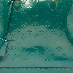 Pre Owned Louis Vuitton Blue Galactic Monogram Vernis Alma GM Bag