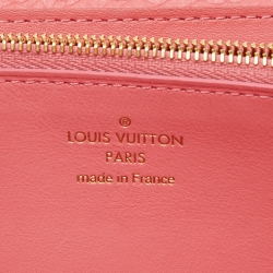 Pre Owned Louis Vuitton Rose Tourmaline Taurillon Leather and Python Capucines Wallet