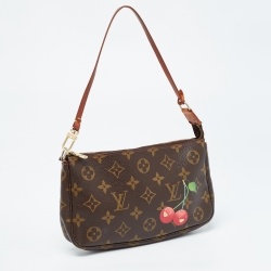 Pre Owned Louis Vuitton Monogram Canvas Cerises Print Accessories Pochette 