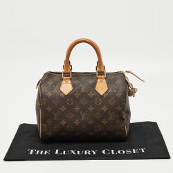 Pre Owned Louis Vuitton Monogram Canvas Speedy 25 Bag