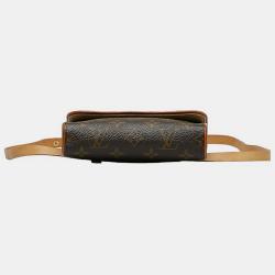 مملوكة مسبقًا Louis Vuitton Brown Canvas Monogram Pochette Florentine