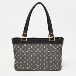 Pre Owned Louis Vuitton Black Monogram Mini Lin Lucille PM Bag