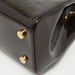 Pre Owned Louis Vuitton Amarante Monogram Vernis Brea MM Bag
