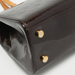 Pre Owned Louis Vuitton Amarante Monogram Vernis Brea MM Bag