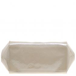 Pre Owned Louis Vuitton Blanc Corail Monogram Vernis Sherwood GM Bag