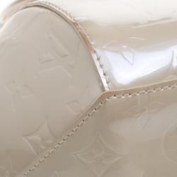 Pre Owned Louis Vuitton Blanc Corail Monogram Vernis Sherwood GM Bag