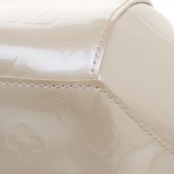 Pre Owned Louis Vuitton Blanc Corail Monogram Vernis Sherwood GM Bag