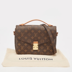 Pre Owned Louis Vuitton Monogram Canvas Pochette Metis Bag