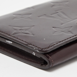 مملوكة مسبقًا Louis Vuitton Amarante Monogram Vernis Envelope Business Card Holder