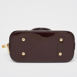 Pre Owned Louis Vuitton Amarante Monogram Vernis Alma BB Bag