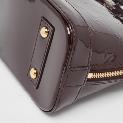 Pre Owned Louis Vuitton Amarante Monogram Vernis Alma BB Bag