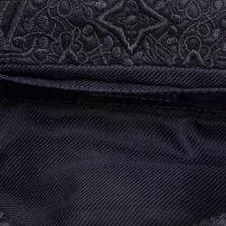 Pre Owned حقيبة يد صغيرة لوي فيتون دينتيل جلد لامعة مونوغرام سوداء