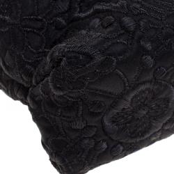 Pre Owned حقيبة يد صغيرة لوي فيتون دينتيل جلد لامعة مونوغرام سوداء