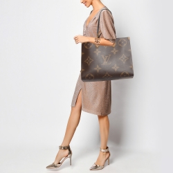 Pre Owned Louis Vuitton Monogram Reverse Giant Canvas OnTheGo GM Bag