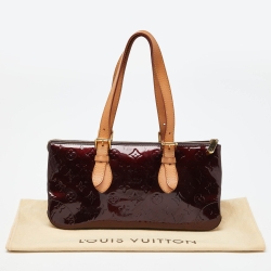 Pre Owned Louis Vuitton Amarante Monogram Vernis Rosewood Avenue Bag