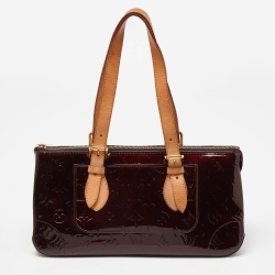 Pre Owned Louis Vuitton Amarante Monogram Vernis Rosewood Avenue Bag