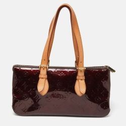 Pre Owned Louis Vuitton Amarante Monogram Vernis Rosewood Avenue Bag