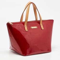 Pre Owned حقيبة لوي فيتون بيليفو فيرنيه مونوغرامي عنابي PM