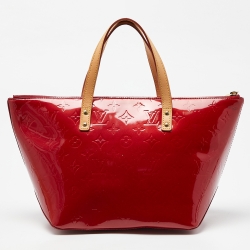 Pre Owned حقيبة لوي فيتون بيليفو فيرنيه مونوغرامي عنابي PM