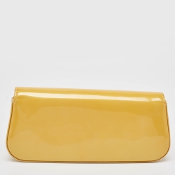 Pre Owned Louis Vuitton Vert Impression Patent Leather Sobe Clutch
