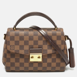 Pre Owned Louis Vuitton Damier Ebene Canvas Croisette Bag