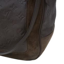 Pre Owned حقيبة يد هوبو لوي فيتون مونوجرامي إمبرينت جلد رمادي غامق أوداسيوس أومبير