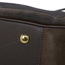 Pre Owned حقيبة يد هوبو لوي فيتون مونوجرامي إمبرينت جلد رمادي غامق أوداسيوس أومبير