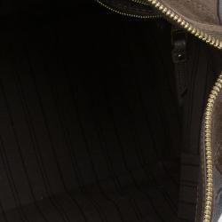 Pre Owned حقيبة يد هوبو لوي فيتون مونوجرامي إمبرينت جلد رمادي غامق أوداسيوس أومبير