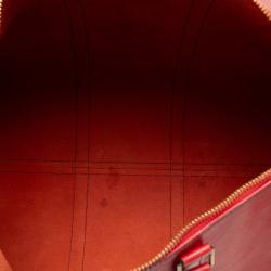 Pre Owned Louis Vuitton Red Leather Epi Keepall 50 Duffel Bags