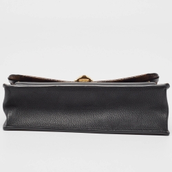 Pre Owned Louis Vuitton Black Damier Ebene Canvas Vavin Chain Wallet 