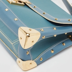 Pre Owned Louis Vuitton Blue Suhali Leather Le Talentueux Bag