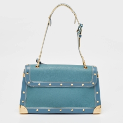Pre Owned Louis Vuitton Blue Suhali Leather Le Talentueux Bag