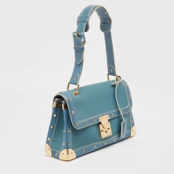 Pre Owned Louis Vuitton Blue Suhali Leather Le Talentueux Bag
