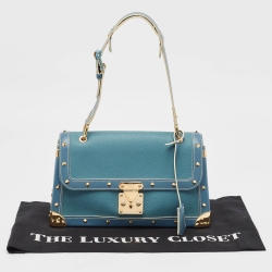 Pre Owned Louis Vuitton Blue Suhali Leather Le Talentueux Bag