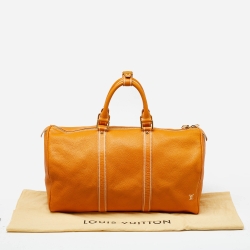 Pre Owned Louis Vuitton Safran Tobago Leather Keepall 50 Bag