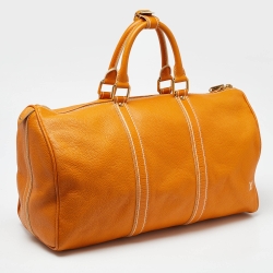 Pre Owned Louis Vuitton Safran Tobago Leather Keepall 50 Bag