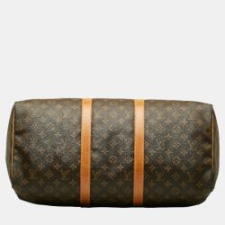 Pre Owned Louis Vuitton Brown Canvas Monogram Keepall 50 Bag