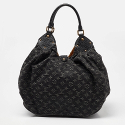 مملوكة مسبقًا Louis Vuitton Black Denim Monogram Surya XL Bag