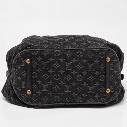مملوكة مسبقًا Louis Vuitton Black Denim Monogram Surya XL Bag