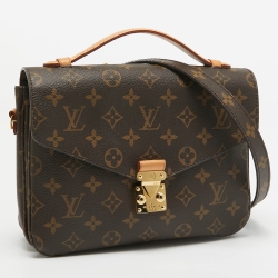 Pre Owned Louis Vuitton Monogram Canvas Pochette Metis Bag