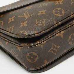 Pre Owned Louis Vuitton Monogram Canvas Pochette Metis Bag