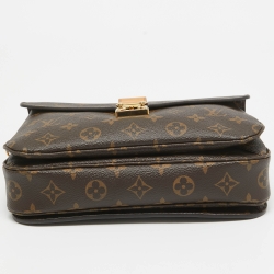 Pre Owned Louis Vuitton Monogram Canvas Pochette Metis Bag