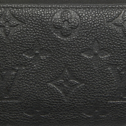Louis Vuitton Black Monogram Empreinte Leather Clemence Wallet