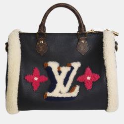 Louis Vuitton Black Leather Monogram Teddy Speedy Bandoulieré 30 Shoulder Bag