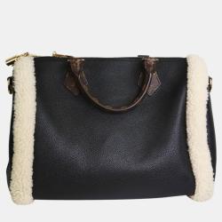 Louis Vuitton Black Leather Monogram Teddy Speedy Bandoulieré 30 Shoulder Bag