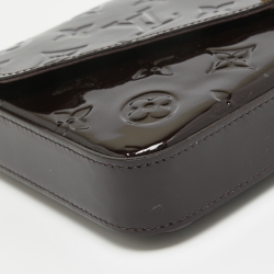 Pre Owned Louis Vuitton Amarante Monogram Vernis Pochette Felicie Bag