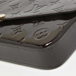 Pre Owned Louis Vuitton Amarante Monogram Vernis Pochette Felicie Bag